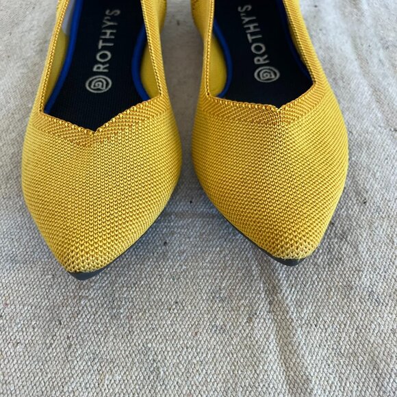 Rothy's Woman's Marigold The Point 11 Comfort Flats Shoes Sz 10 - Picture 4 of 15
